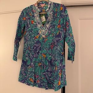 Lilly Pulitzer turquoise tunic